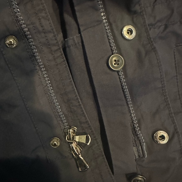 Express Women Long Sleeve Pockets Windbreaker Jacket Black Size Small Navy - Picture 5 of 5